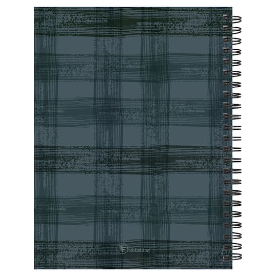 July 2026 - June 2027 Blue Flannel Medium Weekly Monthly Planner